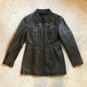 LAST CHANCE!! Olive Green 100% Leather Jacket
